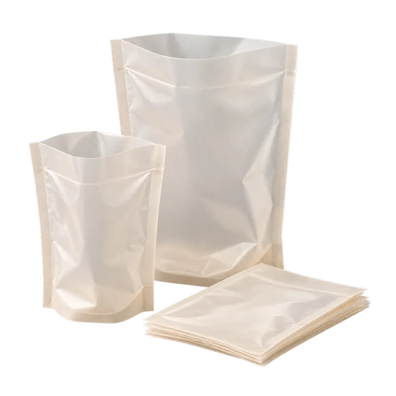 Three sizes of unbranded compostable small pouches